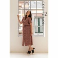 Robe longue avec ceinture à nouer Ms Mode