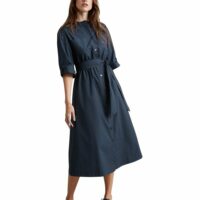 Robe longue popeline craquante Etam