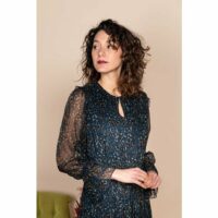 Robe longueur midi en mousseline imprimée Galeries Lafayette