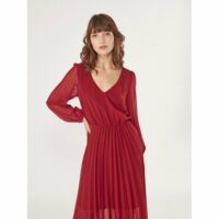 Robe mi-longue plissée Naf Naf