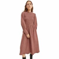 Robe midi à smocks en seersucker Scotch & Soda