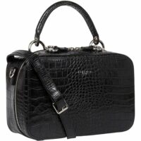 Sac à main zippé CUBE CROCO Sequoia