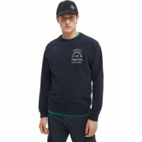 Sweatshirt raglan brodé à col rasducou Scotch & Soda