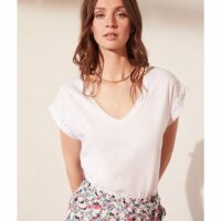 T-shirt col v manches tressées ELODIE Molly Bracken