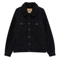 Veste En Jean  Noire Pull&Bear