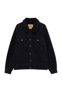 Veste En Jean  Noire Pull&Bear