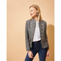 Veste officier longueur standard en tweed Riu Paris