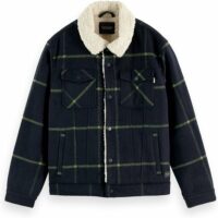 Veste trucker en mélange de laine doublée de sherpa Scotch & Soda