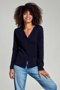 Cardigan "Locronan" - laine et acrylique Femme Rich Navy Armor Lux