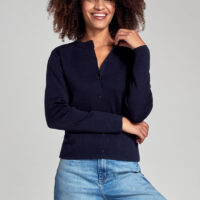 Cardigan "Ressac" - laine et acrylique Femme Rich Navy Armor Lux