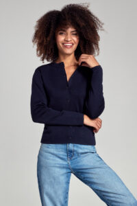 Cardigan "Ressac" - laine et acrylique Femme Rich Navy Armor Lux