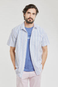 Chemise rayée - coton Homme Rayures Bleues Armor Lux