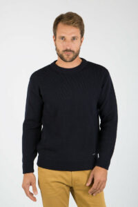 Pull "Camaret" - laine Homme Rich Navy Armor Lux