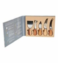 5 couteaux à fromage bois et inox Marron Andrea