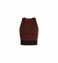 Aurora Monogram Crop Top Noir Wolford