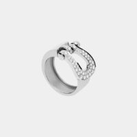 Bague Force 10 Grand Modèle en or blanc et diamants Gris Fred