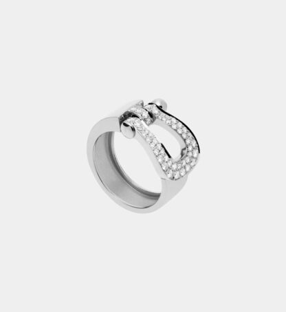 Bague Force 10 Grand Modèle en or blanc et diamants Gris Fred