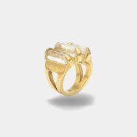 Bague triple Stones Jaune Goossens