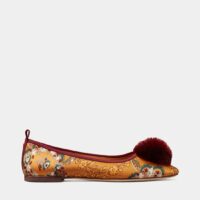 Ballerines Pom Pom imprimées Orange Tory Burch