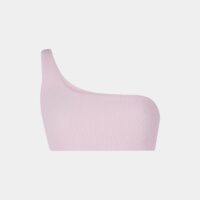 Bandeau de bain asymétrique gaufré Rose Noholita