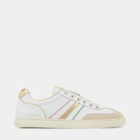 Baskets basses Court cuir Blanc Serafini