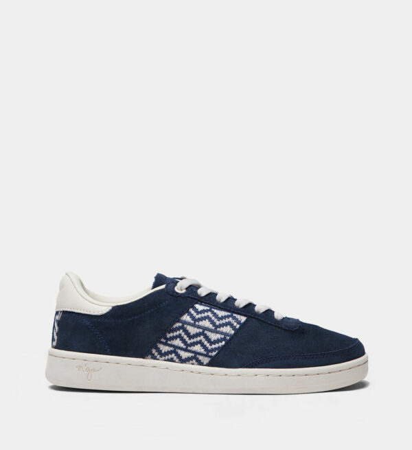 Baskets basses Ha Long cuir daim Bleu N'go