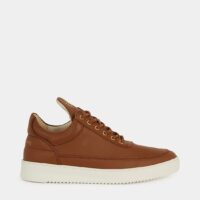 Baskets basses Low Top cuir grainé Marron Filling Pieces