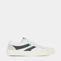 Baskets basses Midnight Low Stripe coton piqué cuir Blanc Axel Arigato