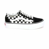 Baskets basses Old Skool à plateforme damier Noir Vans