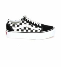 Baskets basses Old Skool à plateforme damier Noir Vans