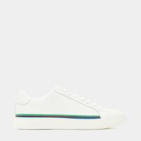 Baskets basses Rex liseré rayures cuir Blanc Paul Smith