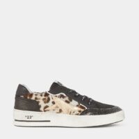 Baskets basses Star cuir et poils ras Noir SMR