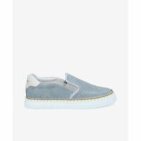 Baskets basses cuir SUEDE PUNCH Bleu Schmoove