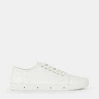 Baskets basses cuir lisse Blanc Spring Court