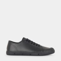 Baskets basses cuir lisse Noir Spring Court