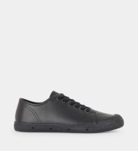 Baskets basses cuir lisse Noir Spring Court