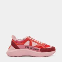 Baskets basses de running Super Heart coeur Rouge Love Moschino