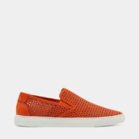 Baskets basses slip-on ZSP10 ajourées cuir nubuck Orange Zespa