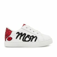 Baskets en cuir Mini Simone Mon Coeur Blanc Bons Baisers de Paname