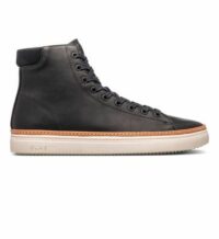 Baskets montantes en cuir à lacets BRADLEY WELT Noir Clae