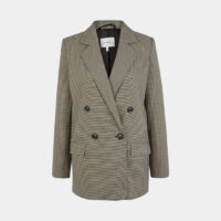 Blazer ajusté Marisol pied-de-poule Beige Gestuz