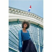 Blouse bohémienne en soie RUE DE LA PAIX Bleu Soi Paris