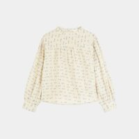 Blouse droite Impress imprimé floral coton Beige Bellerose