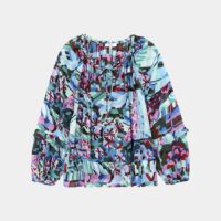 Blouse fluide Lilian imprimé motifs géométriques fleuris Multicolore Suncoo