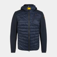 Blouson Nolan nylon déperlant et texturé capuche Bleu Parajumpers