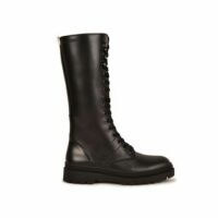 Bottes à lacets en cuir MARY F4G Noir Pataugas