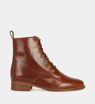 Bottines Doria lacets cuir lisse Marron Bobbies