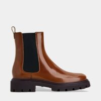 Bottines en Cuir Marron Tod's