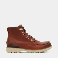 Bottines mocassins Caribou Moc cuir imperméable Marron Sorel