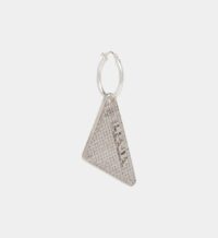 Boucle d'oreille gauche Crystal Logo Jewels Gris Prada